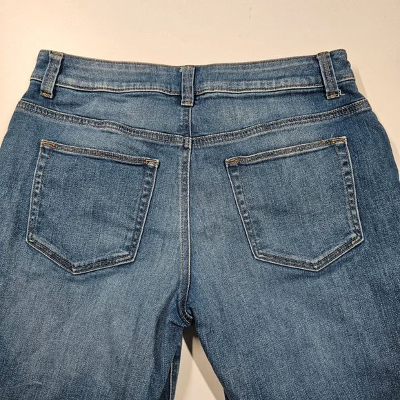 Chicos The Platinum Boyfriend Jeans Tapered Leg Medium Wash Blue Women's 00/XS/2 - Picture 10 of 12